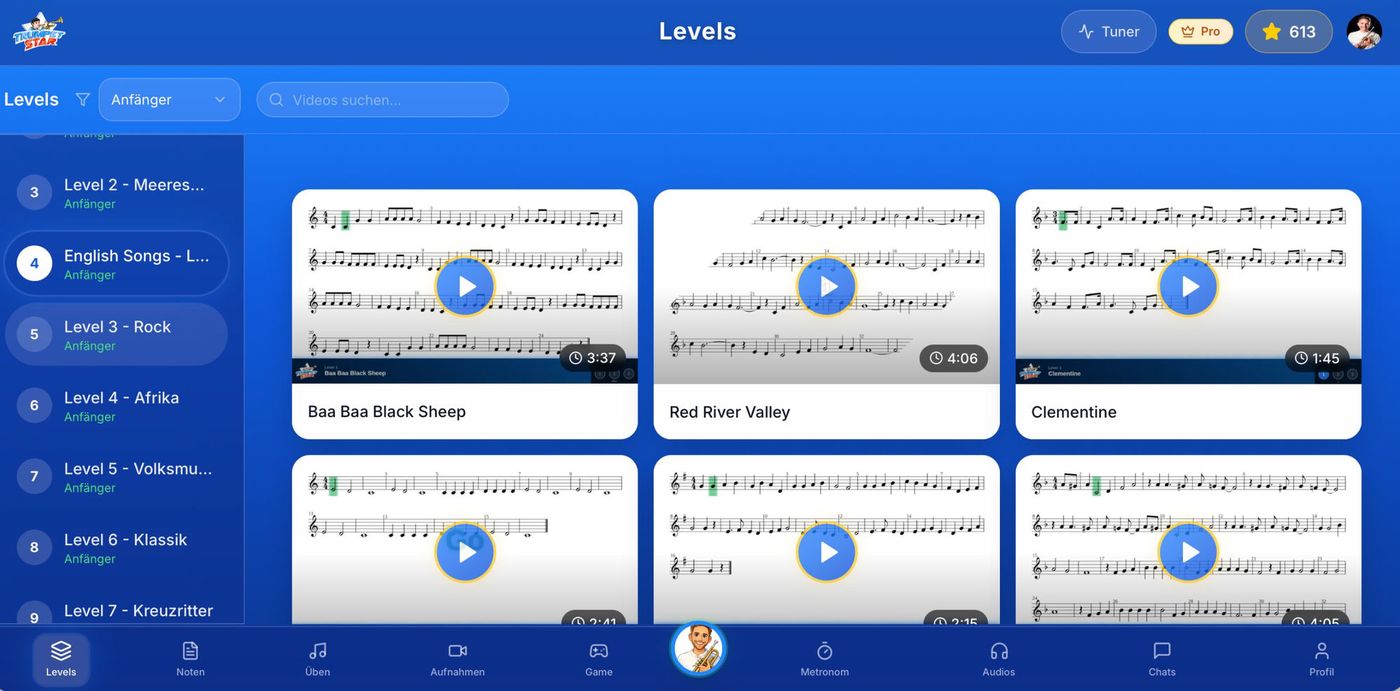 Trumpetstar — Online-Trompetenschule als App